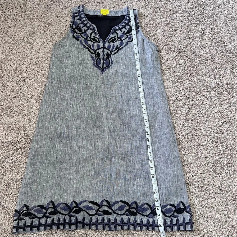 Roberta Roller Rabbit Linen V-Neck Mini Dress - Picture 10 of 11